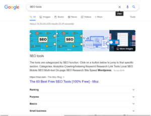 First Page of Google - SEO Tools